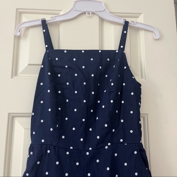 Old Navy Blue and White Polka Dot Jumpsuit - Picture 2 of 7